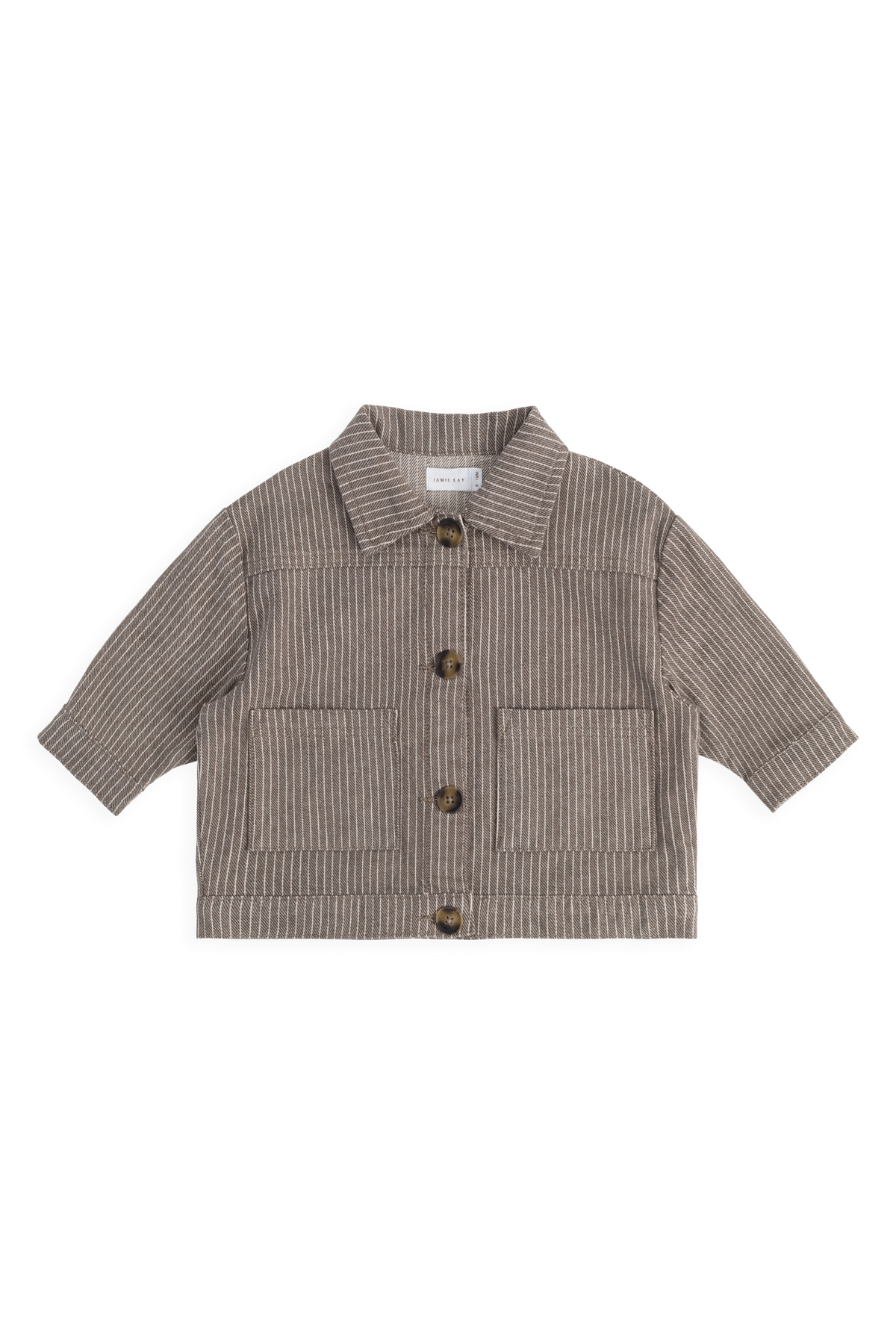 Axel Jacket-Mini Pinstripe Cassava / Iroko - image 2