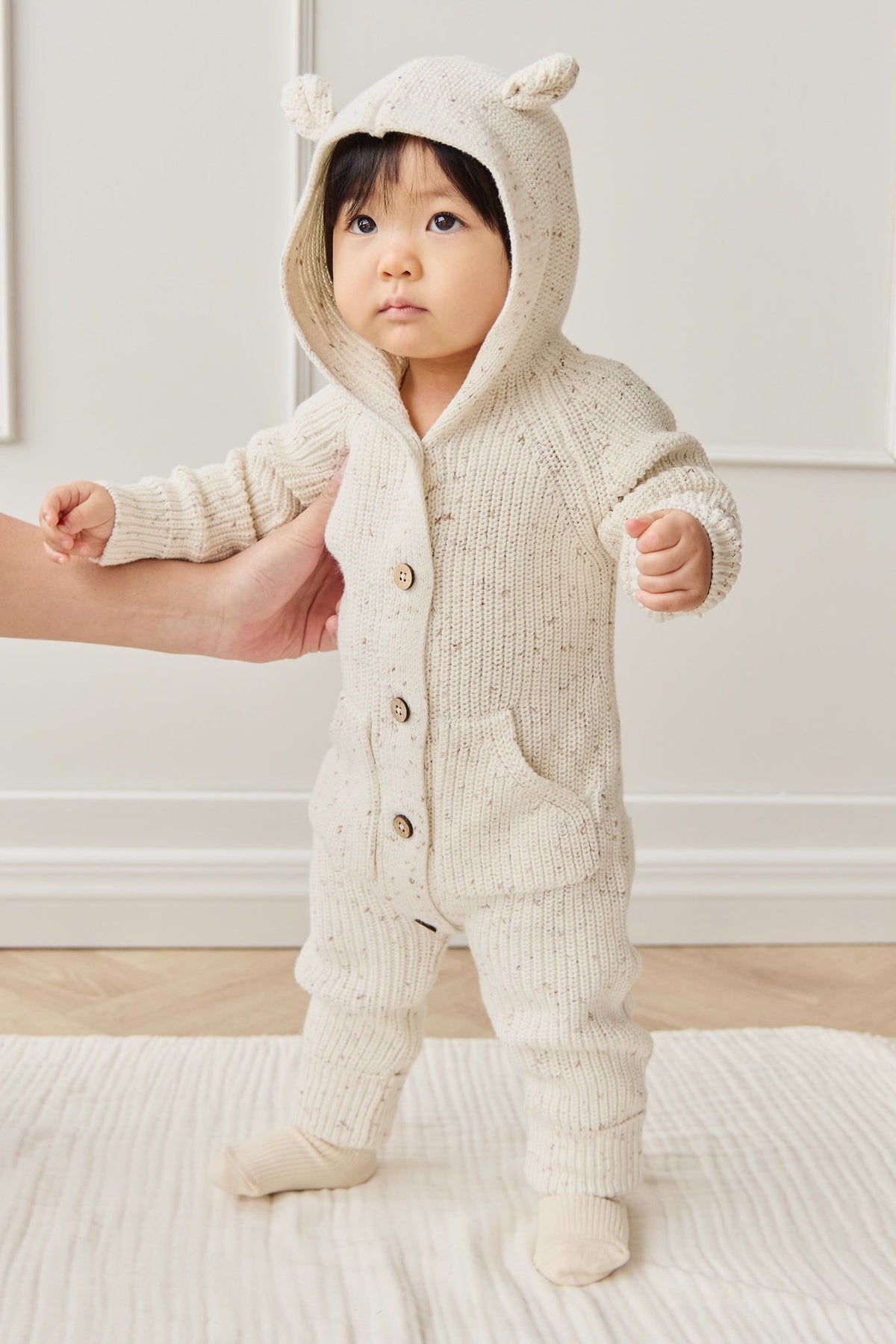 Bear Knit Onepiece - Pistachio Fleck - image 3