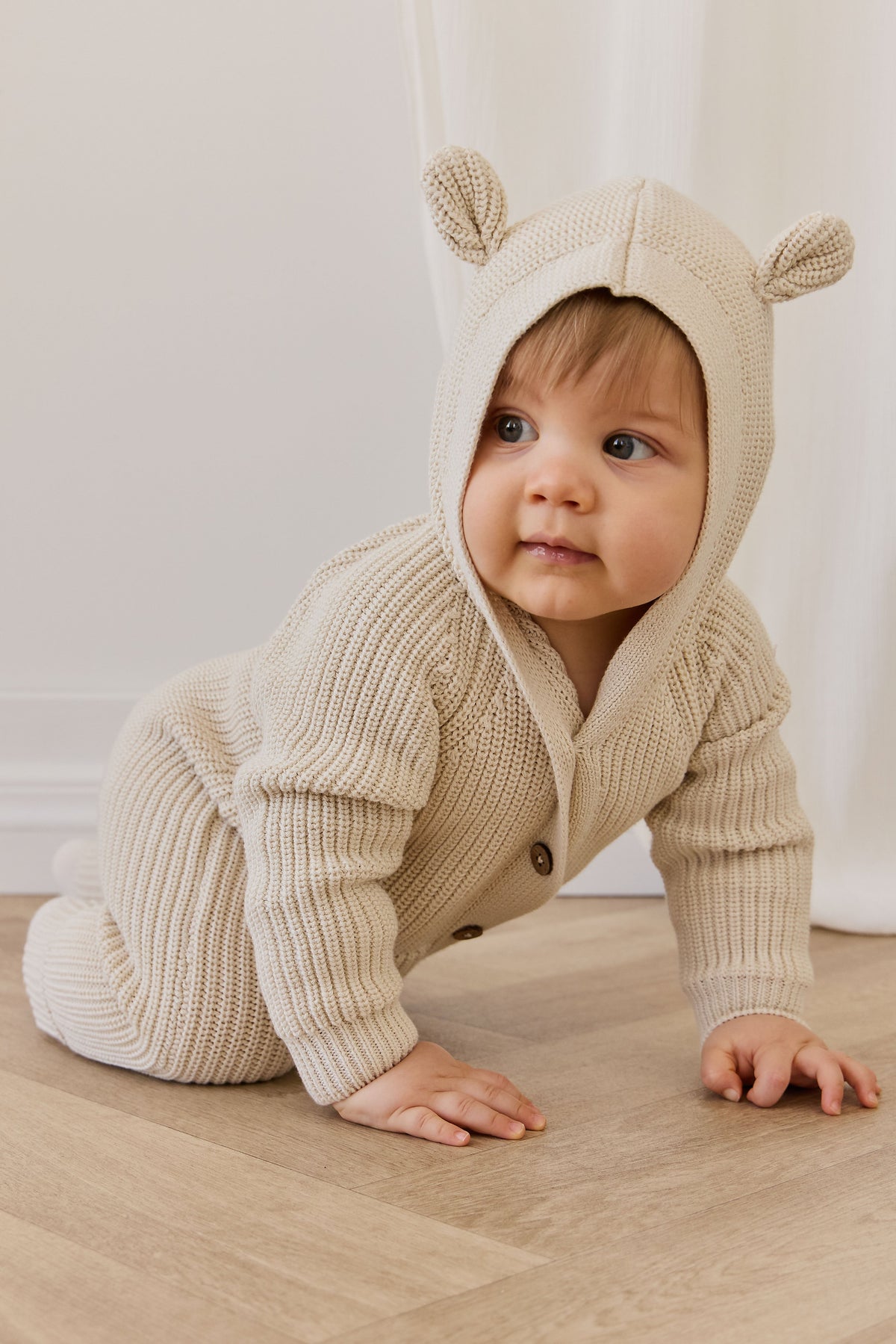 Bear Knit Onepiece - Vanilla - image 1