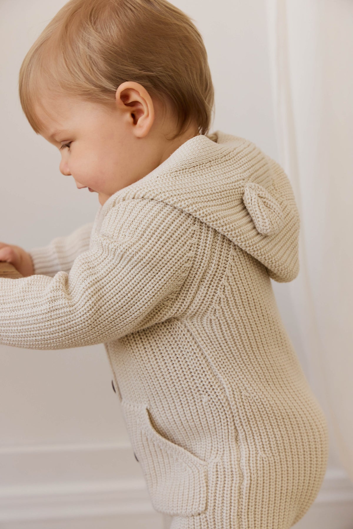 Bear Knit Onepiece - Vanilla - image 4
