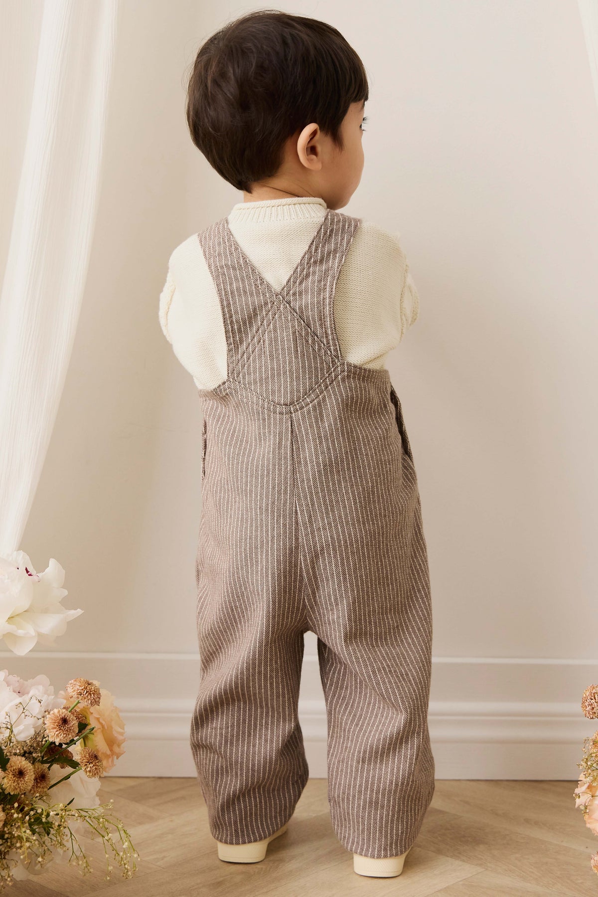 Blair Overall - Mini Pinstripe Cassava / Iroko - image 5