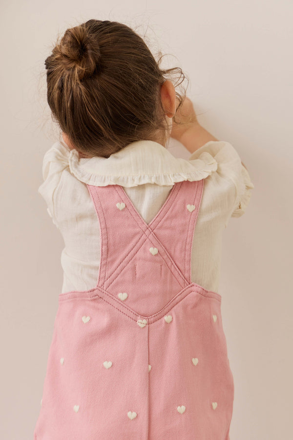 Blair Overall - Petite Heart Rose