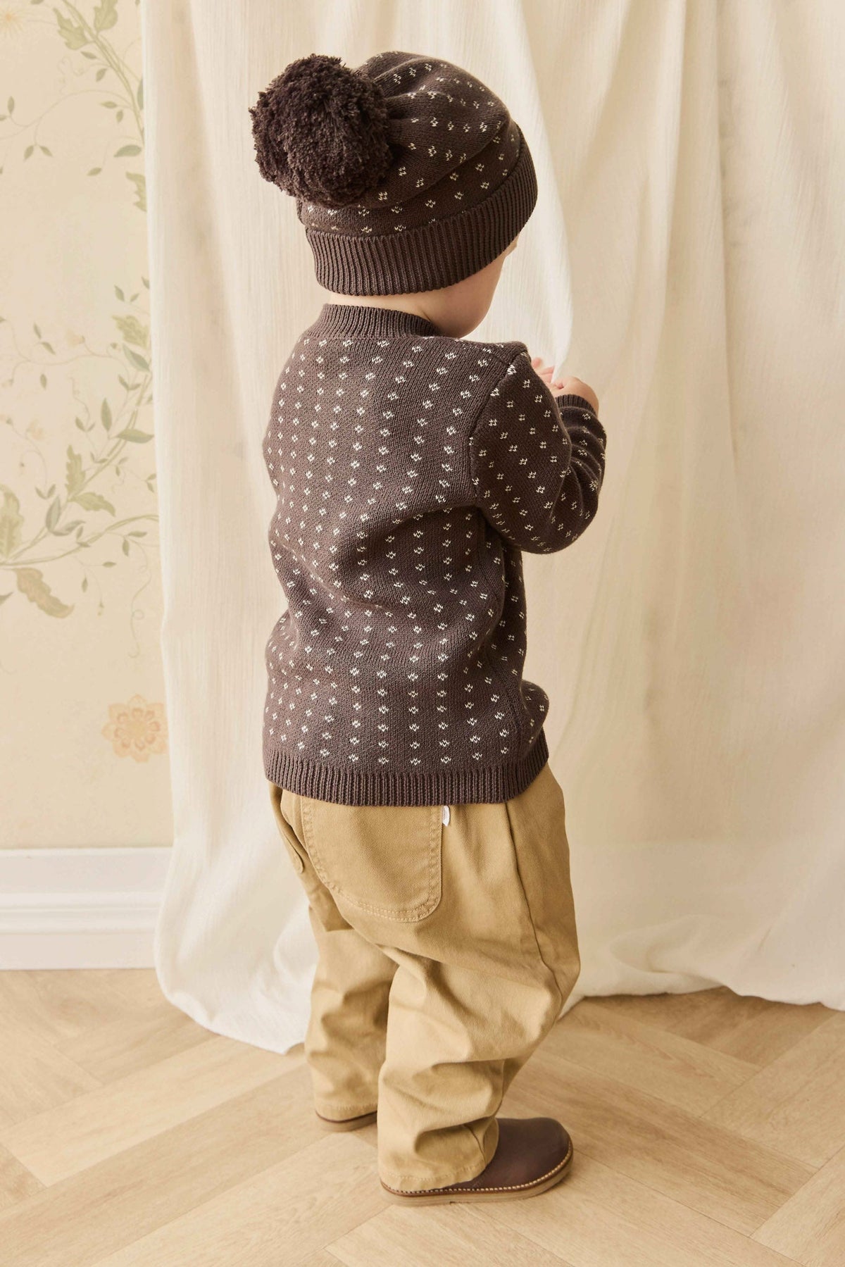 Dorian Jumper - Knitted Diamonds Coffee - image 4