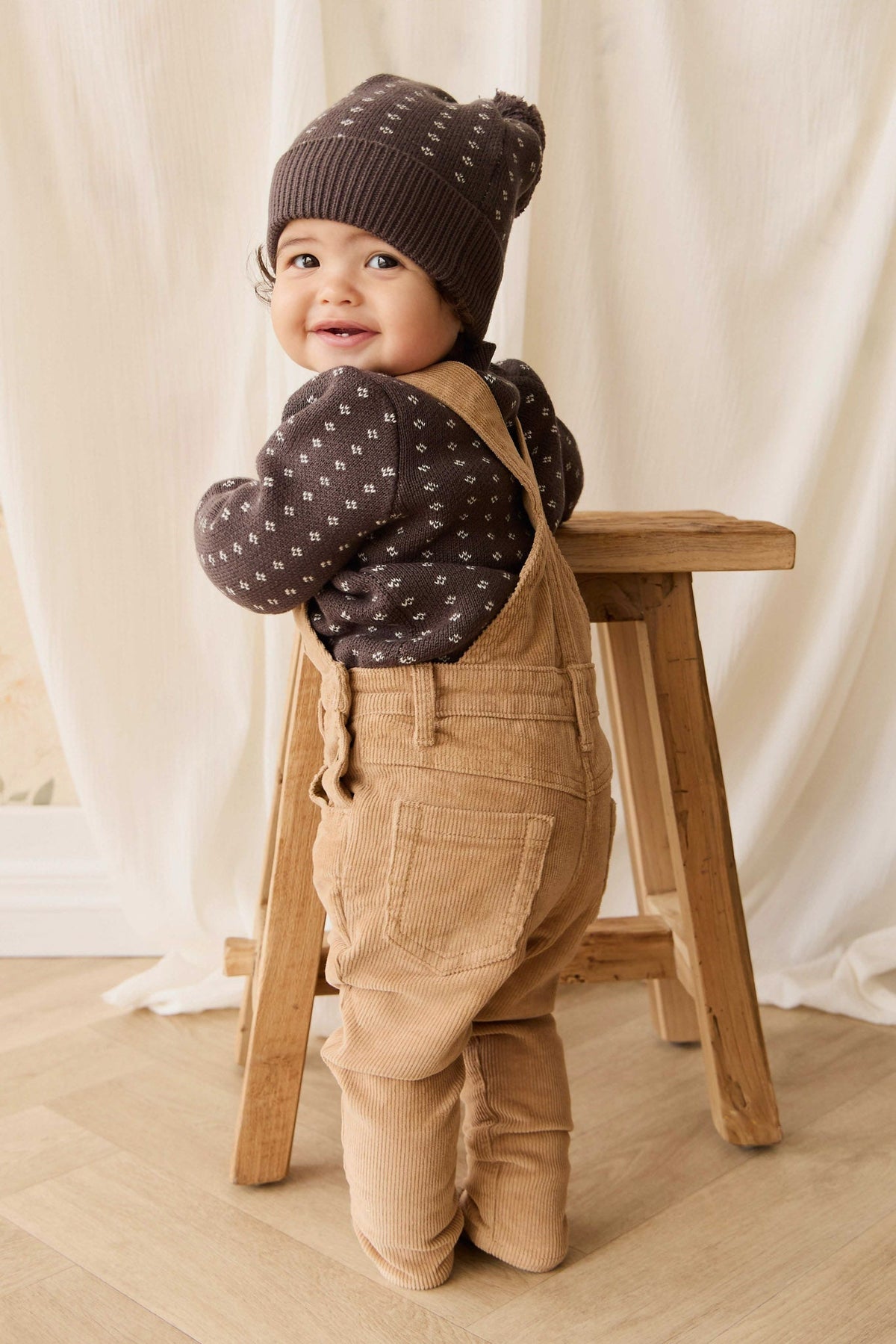 Dorian Jumper - Knitted Diamonds Coffee - image 6