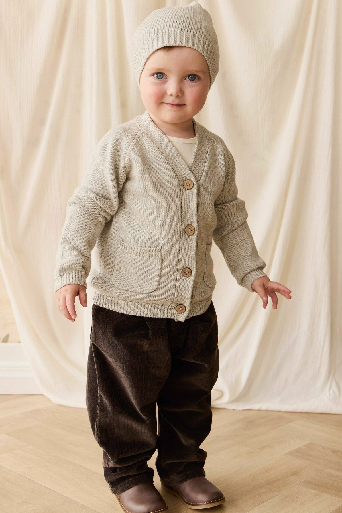 Franco Cardigan - Light Grey Marle - image 6