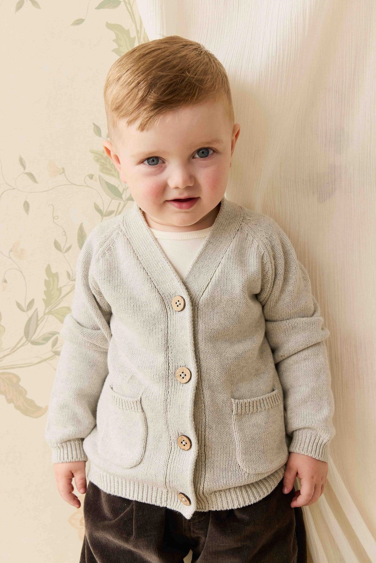 Franco Cardigan - Light Grey Marle - image 7