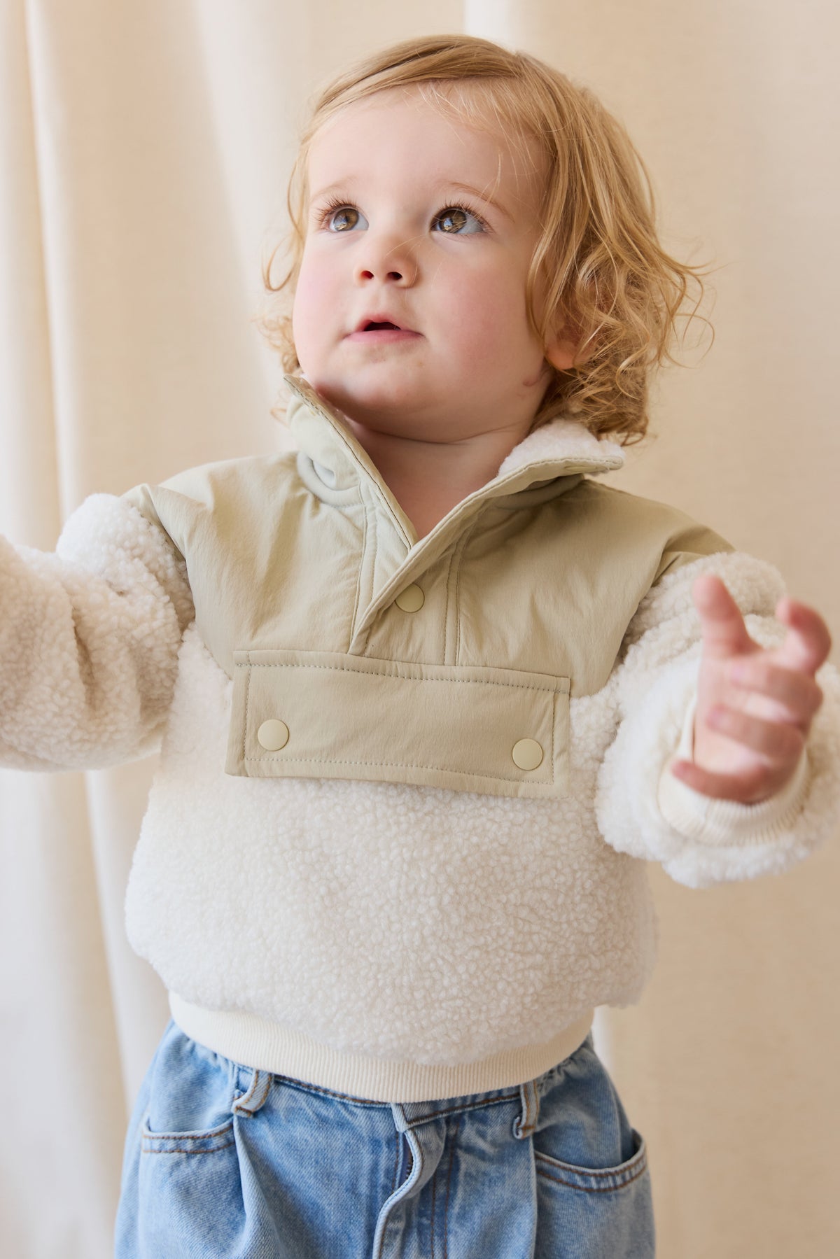 Mackenzie Sherpa Top - Natural/Sandy Brown - image 1
