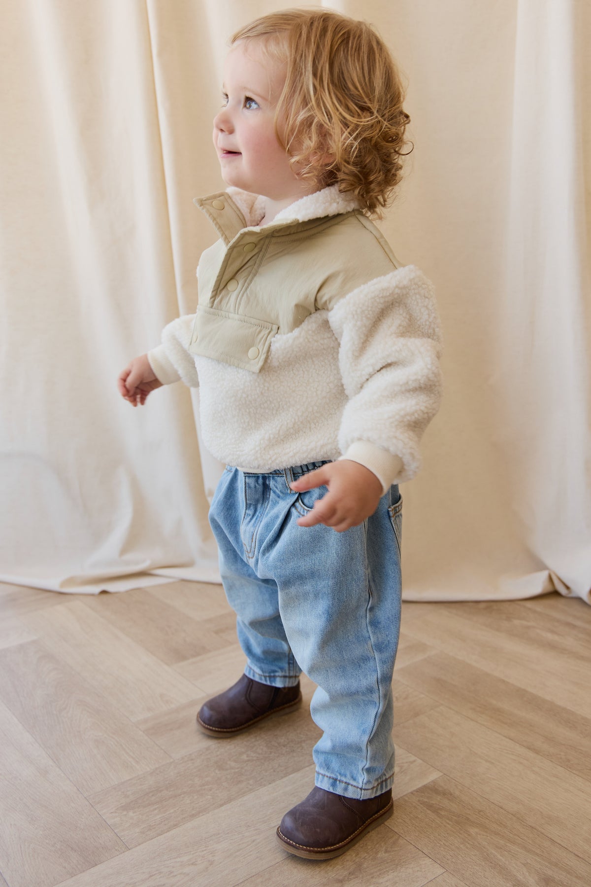 Mackenzie Sherpa Top - Natural/Sandy Brown - image 3