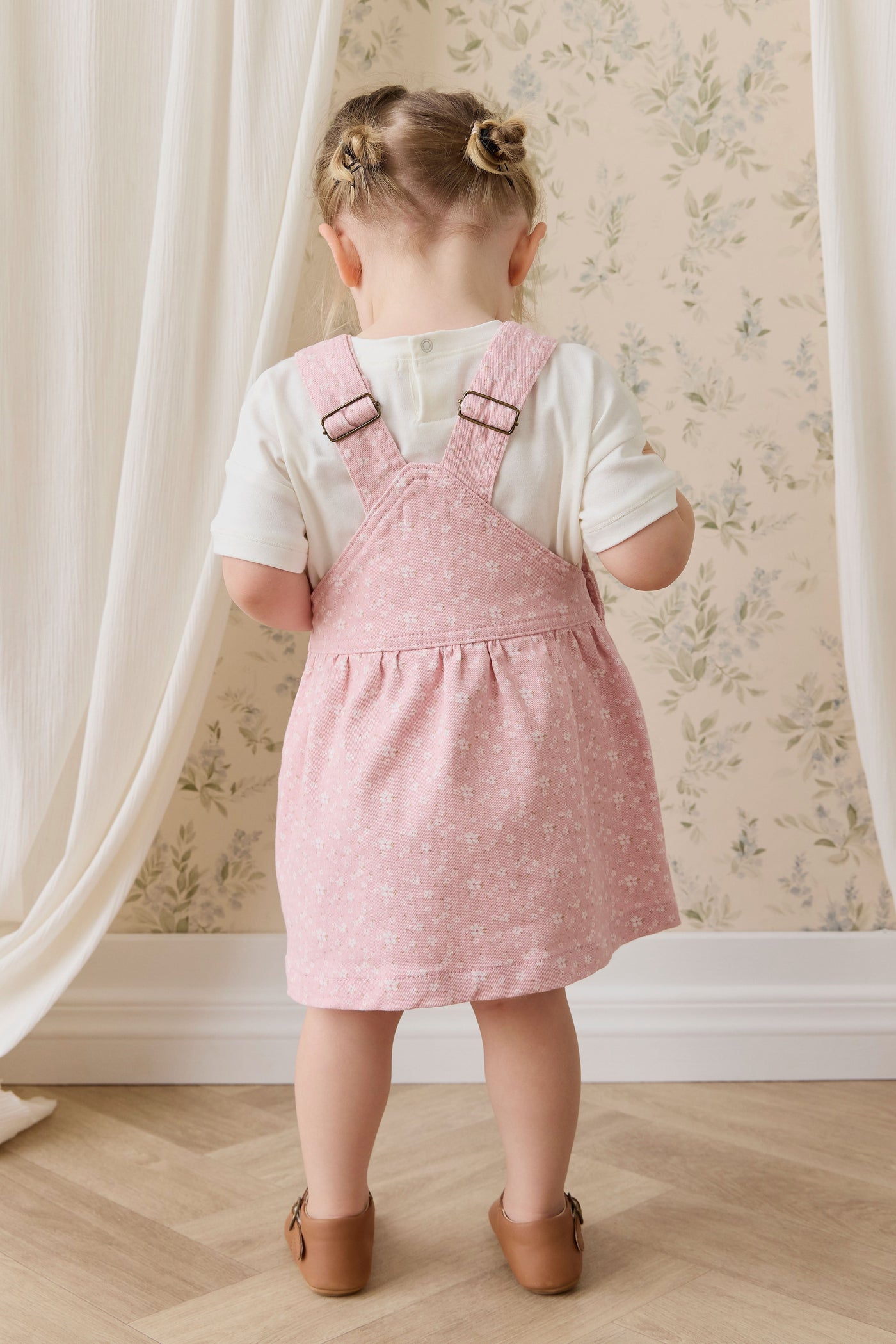 Norah Overall Dress-Paula Powder