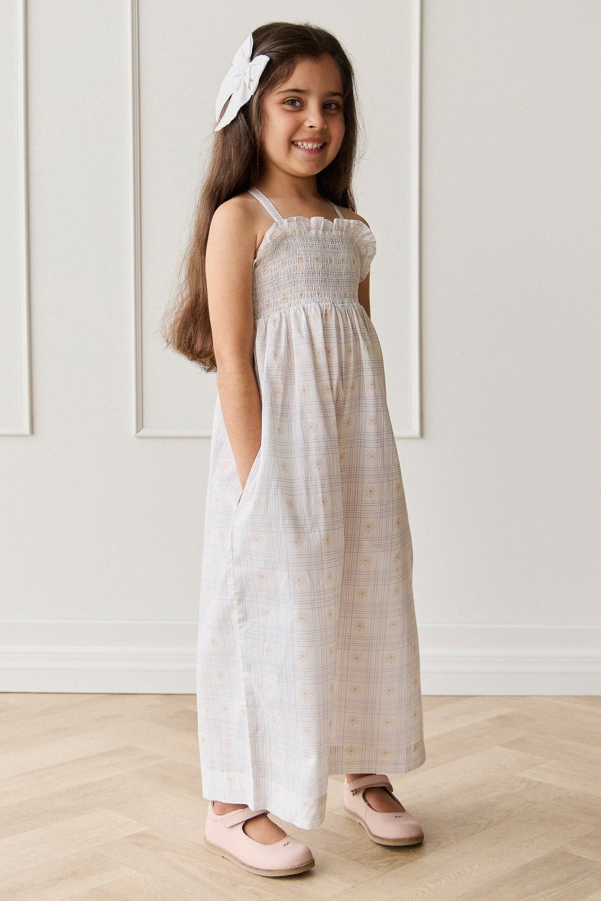 Organic Cotton Arabella Jumpsuit - Marguerite Egret - image 1