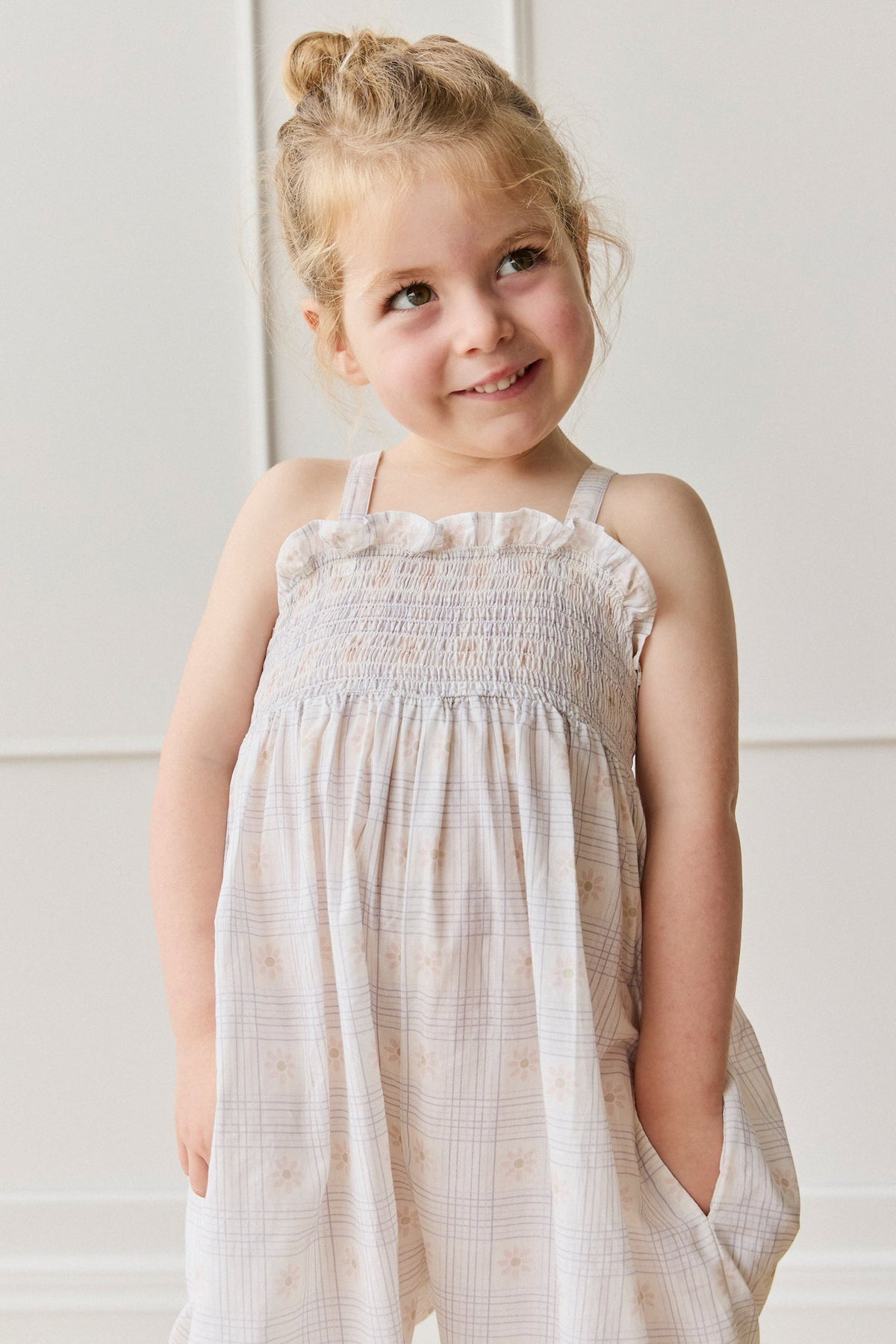 Organic Cotton Arabella Jumpsuit - Marguerite Egret - image 4