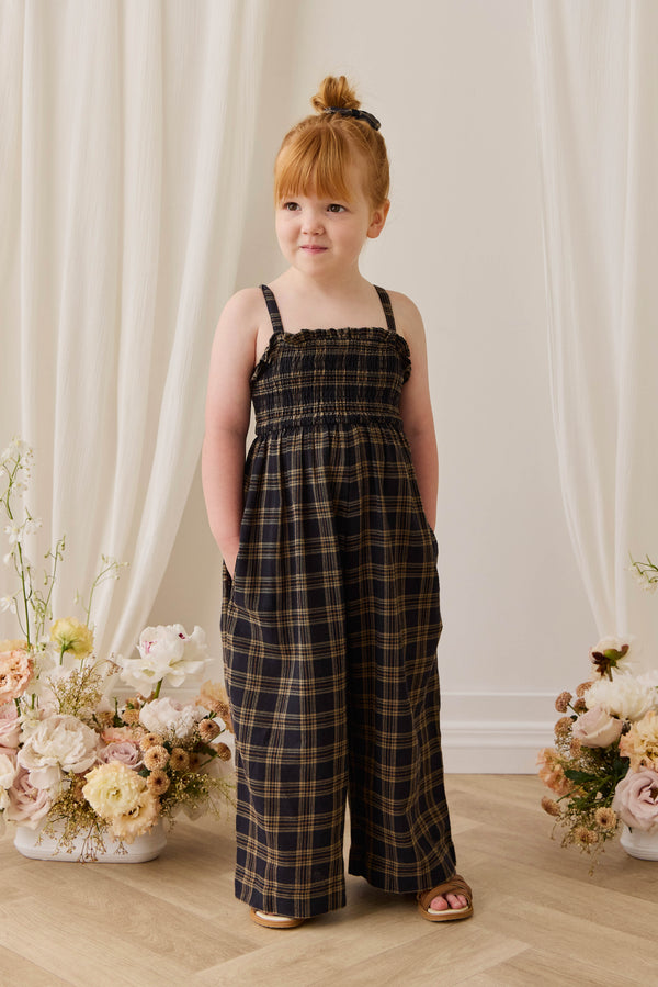 Organic Cotton Arabella Jumpsuit - Woodland Check
