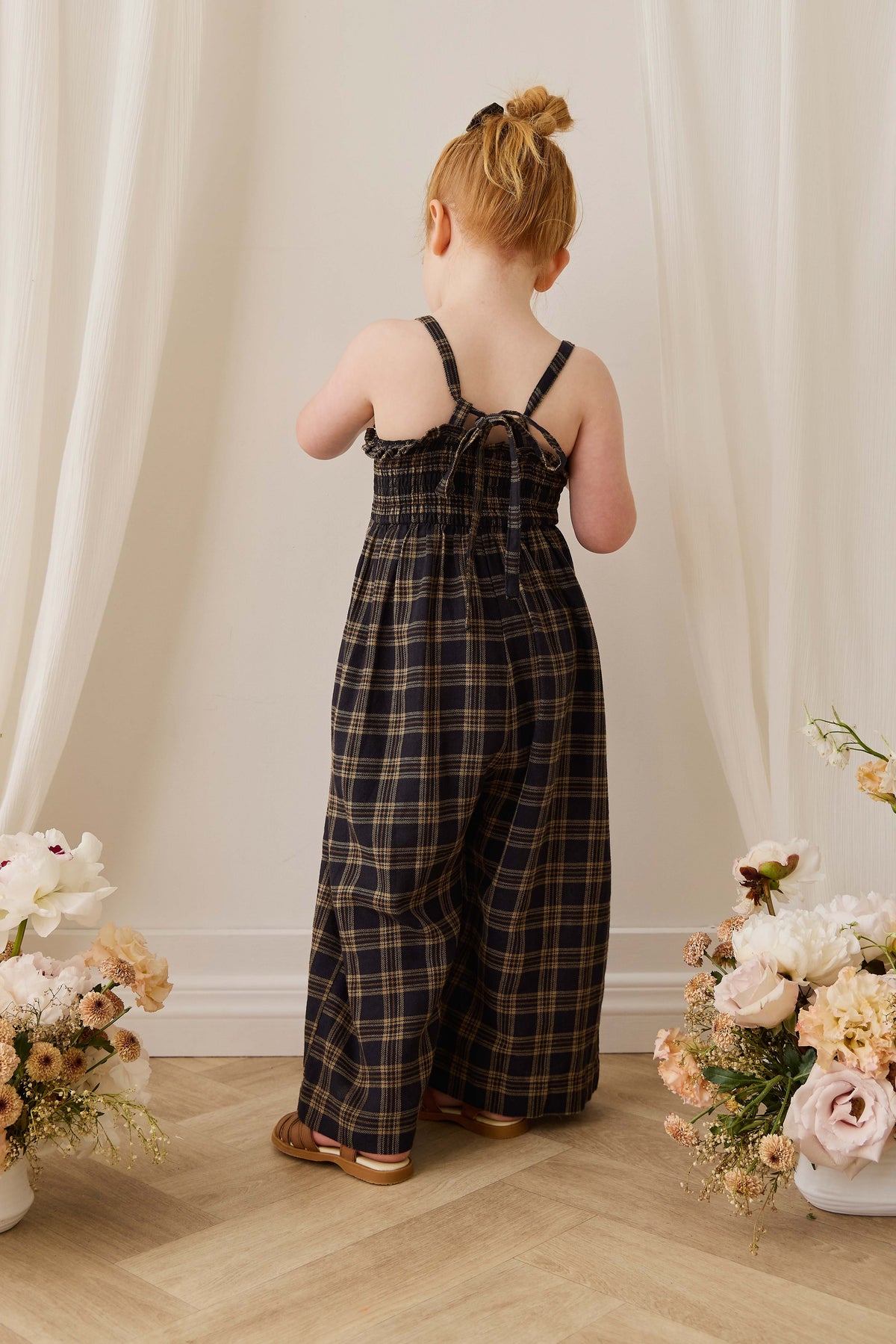 Organic Cotton Arabella Jumpsuit - Woodland Check - image 11