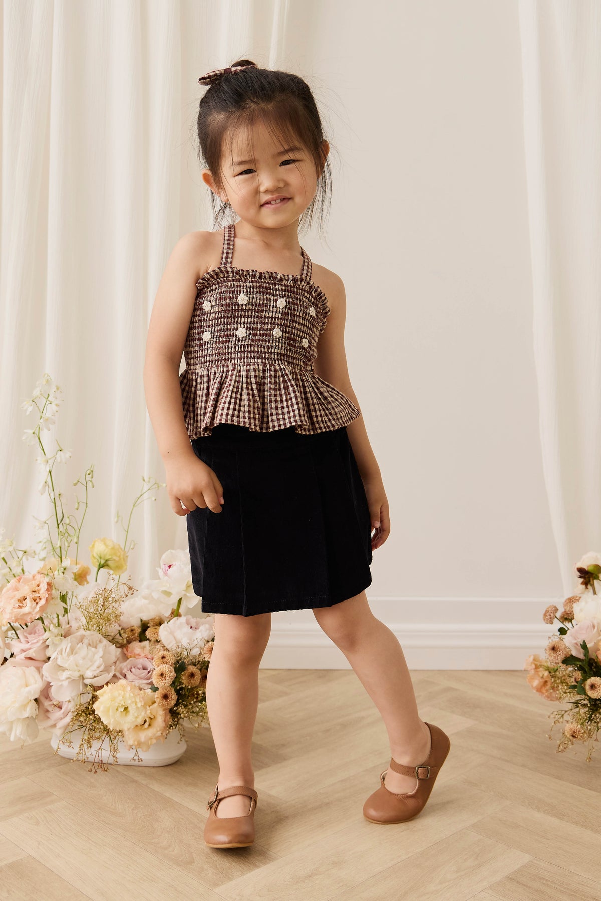 Organic Cotton Auden Top - Cinnamon Gingham - image 6
