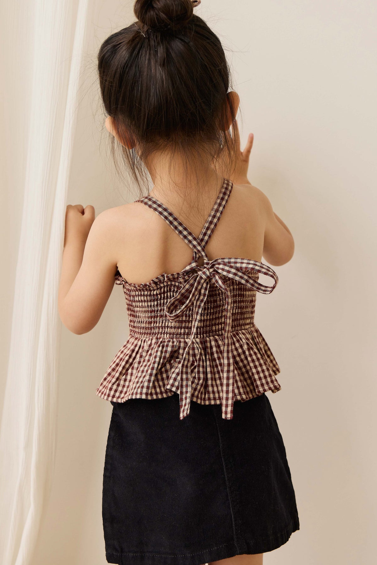 Organic Cotton Auden Top - Cinnamon Gingham - image 7