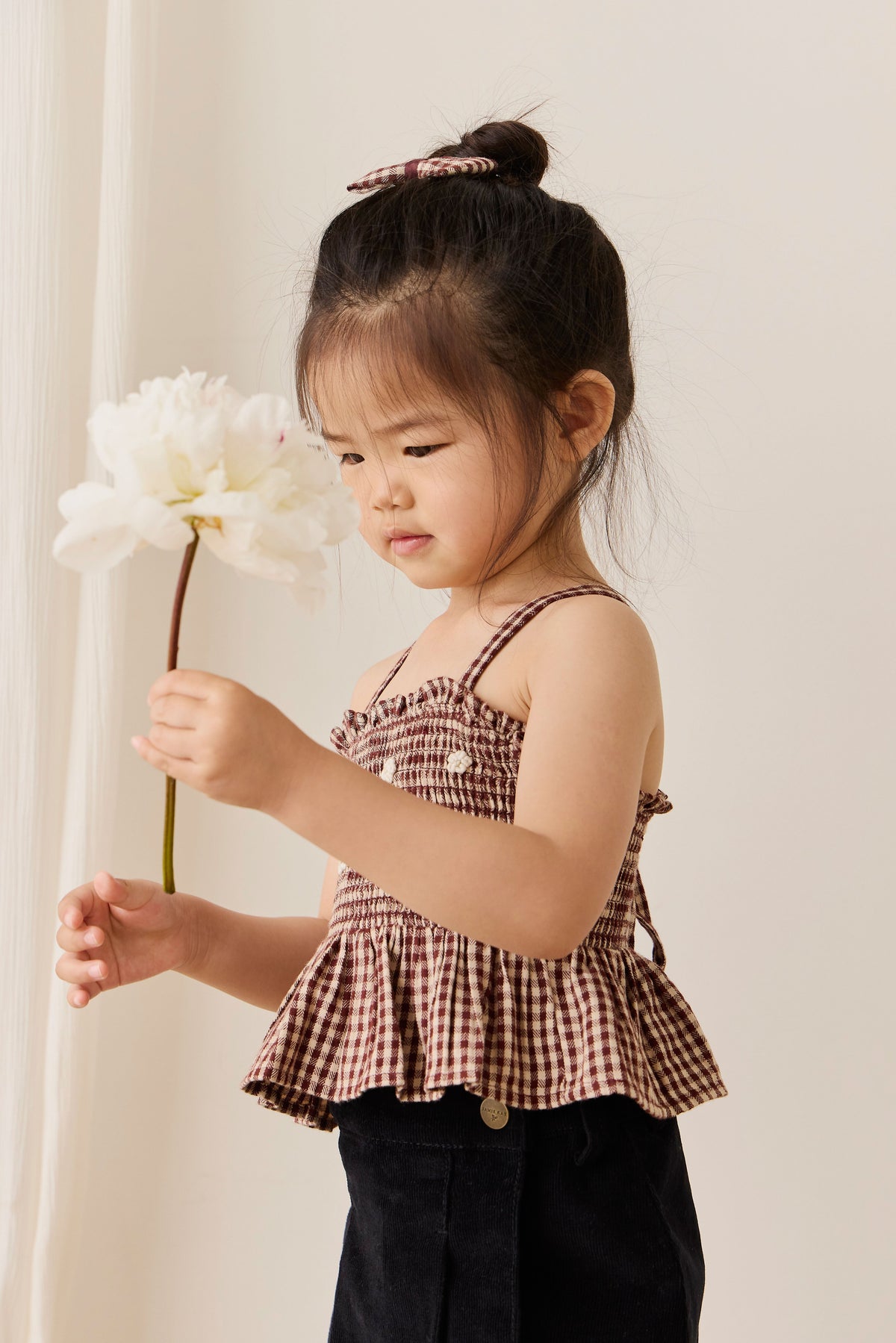 Organic Cotton Auden Top - Cinnamon Gingham - image 8