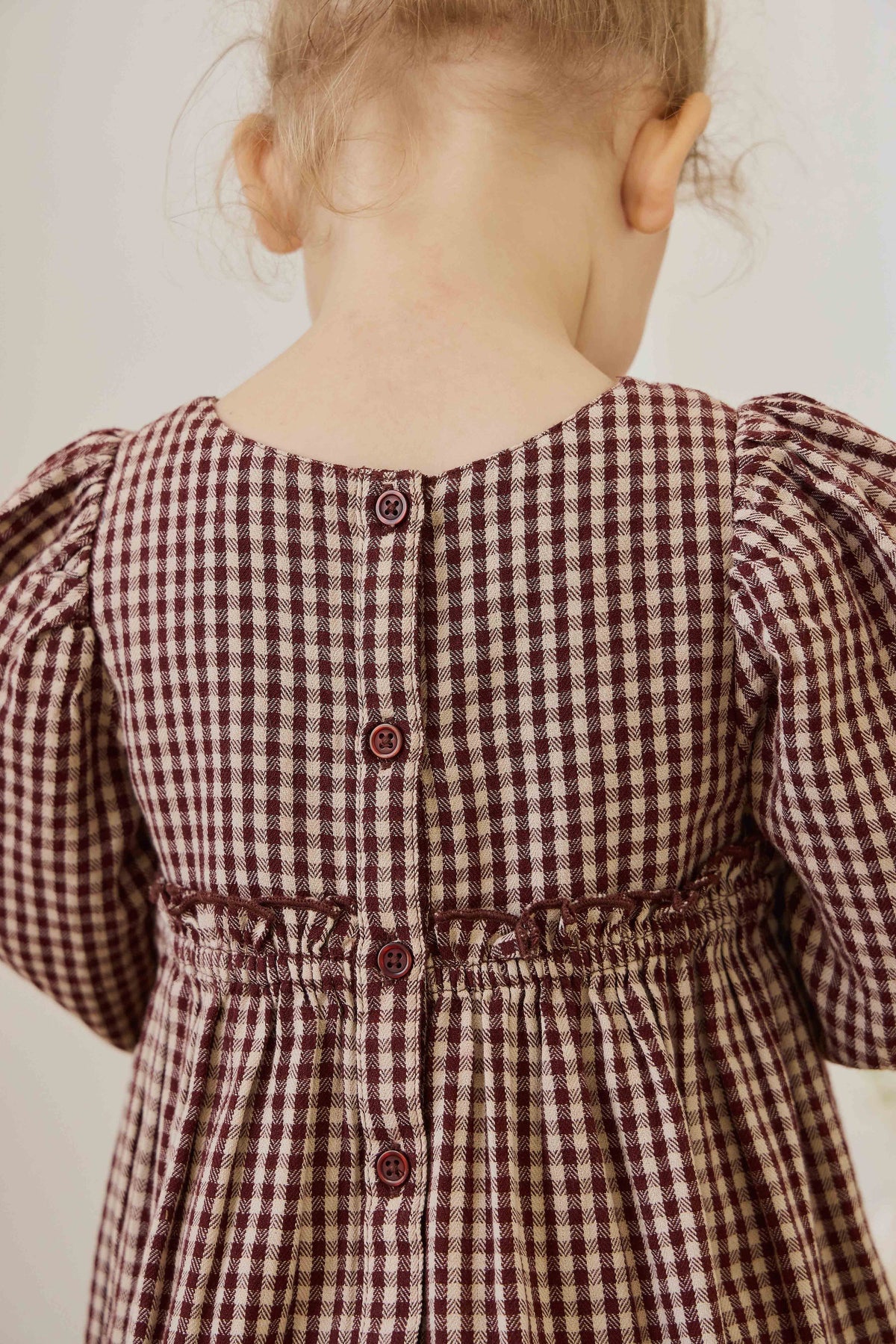 Organic Cotton Cecile Dress - Cinnamon Gingham - image 8
