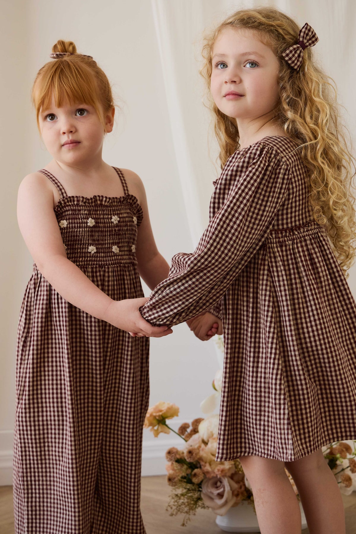 Organic Cotton Cecile Dress - Cinnamon Gingham - image 9