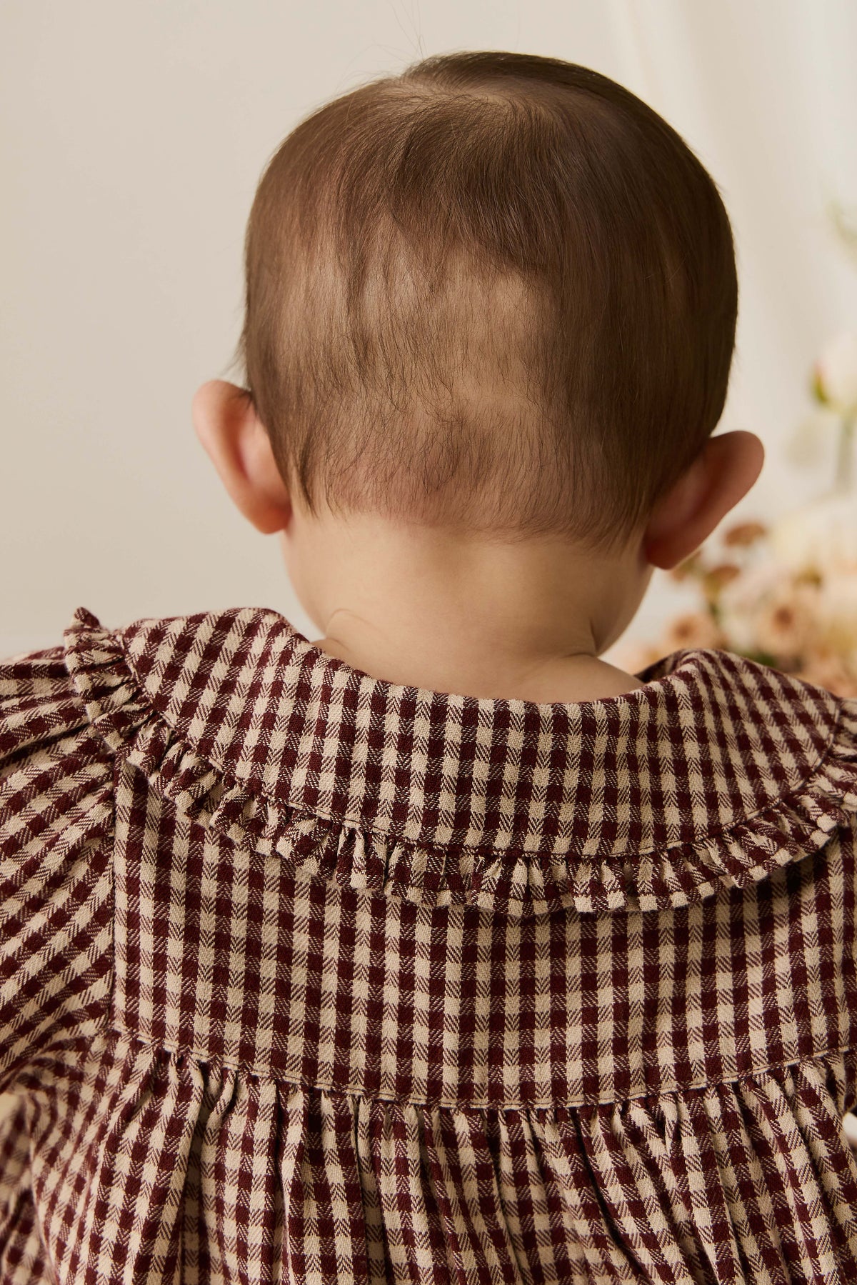 Organic Cotton Elowen Playsuit - Cinnamon Gingham - image 5