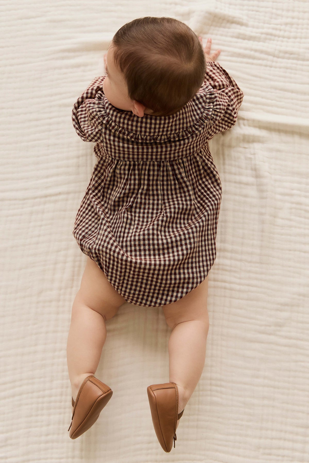 Organic Cotton Elowen Playsuit - Cinnamon Gingham - image 8