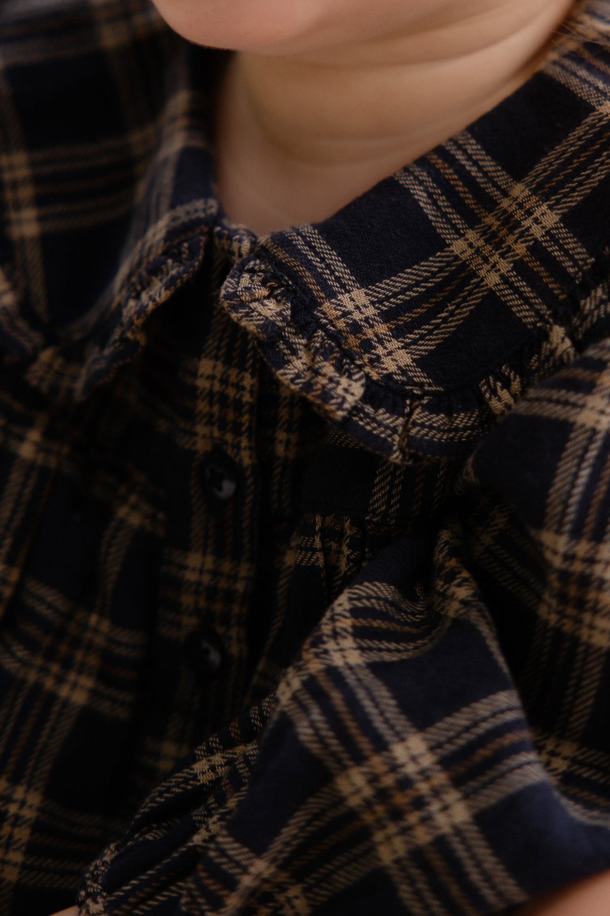 Organic Cotton Elowen Playsuit - Woodland Check - image 4