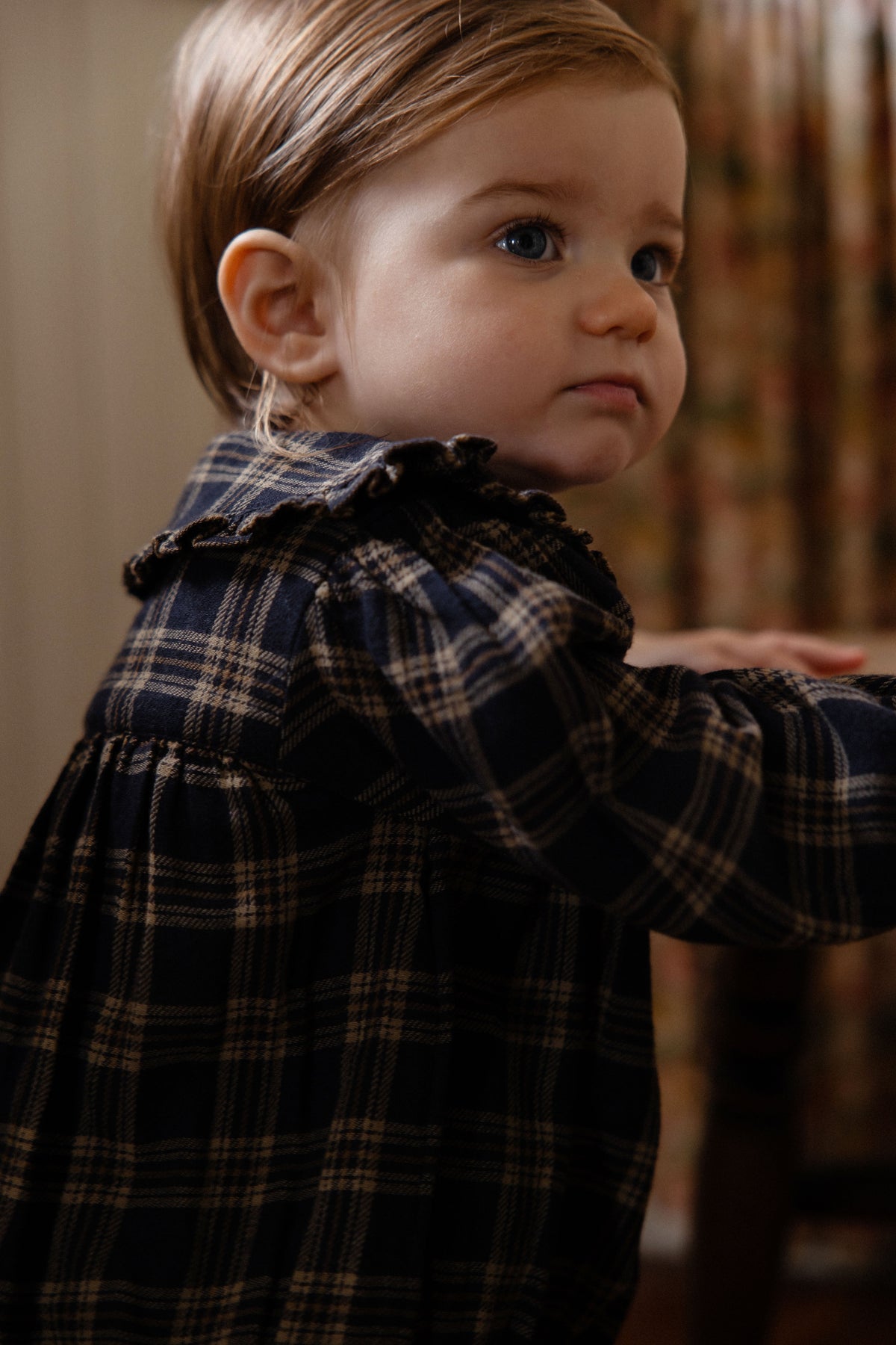 Organic Cotton Elowen Playsuit - Woodland Check - image 7