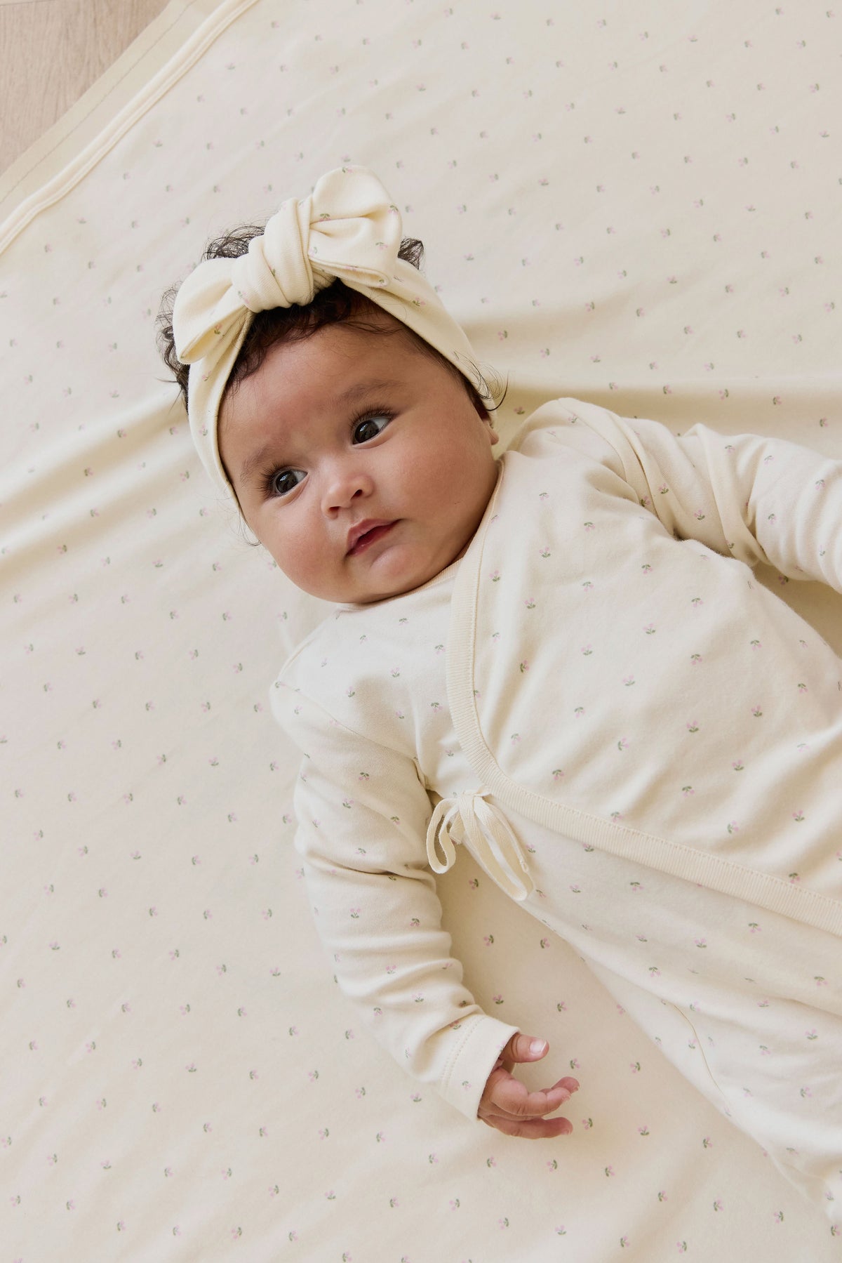Organic Cotton Estelle Onepiece - Ditsy Cherries - image 3