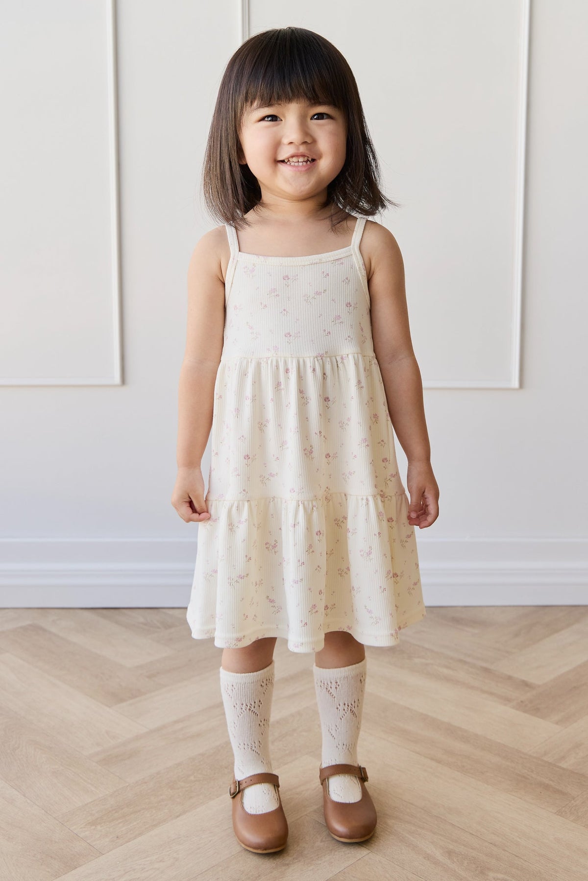 Organic Cotton Fine Rib Matilda Dress - Caroline Egret - image 3