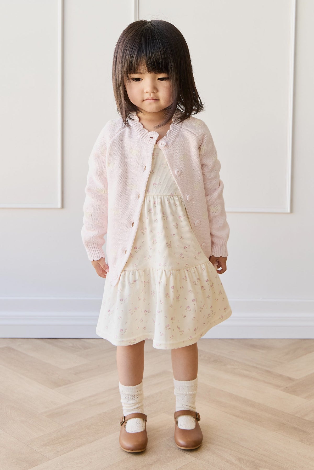 Organic Cotton Fine Rib Matilda Dress - Caroline Egret - image 5