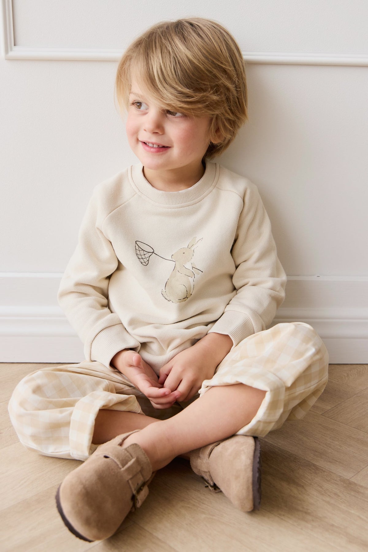 Organic Cotton Flynn Sweatshirt - Oat Lapin Jardin - image 1