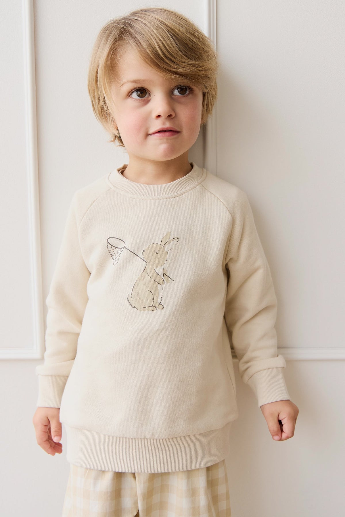 Organic Cotton Flynn Sweatshirt - Oat Lapin Jardin - image 3