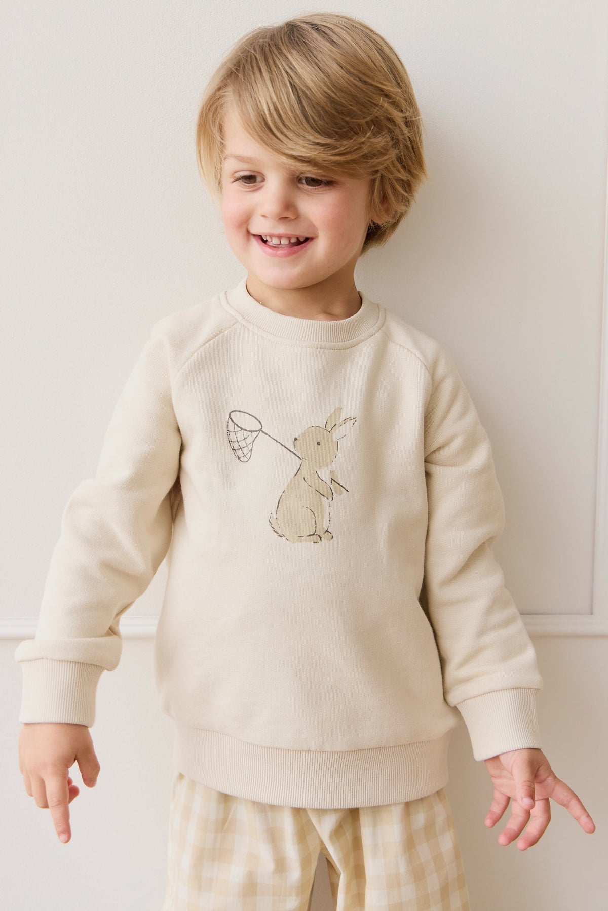 Organic Cotton Flynn Sweatshirt - Oat Lapin Jardin - image 5