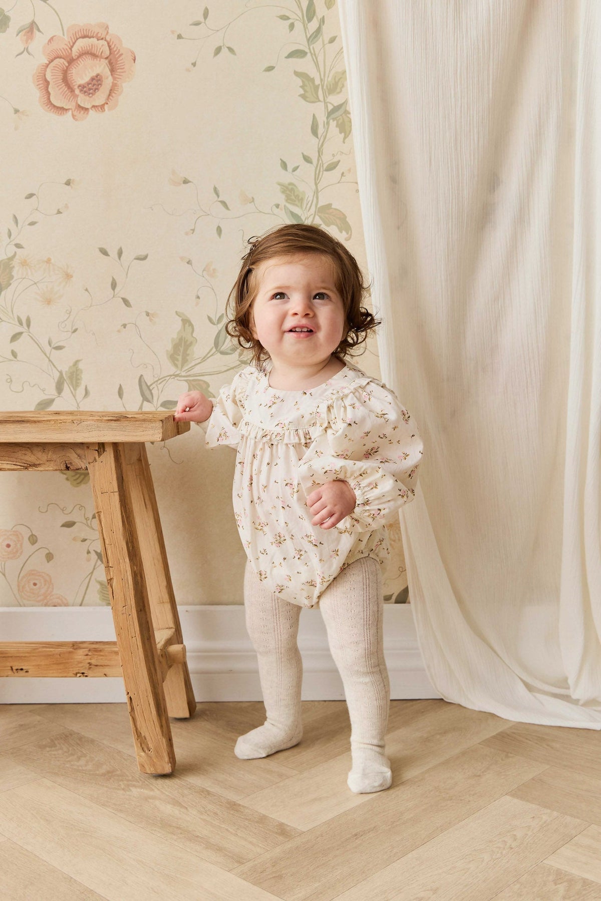 Organic Cotton Frances Playsuit - Bianca Antique - image 5