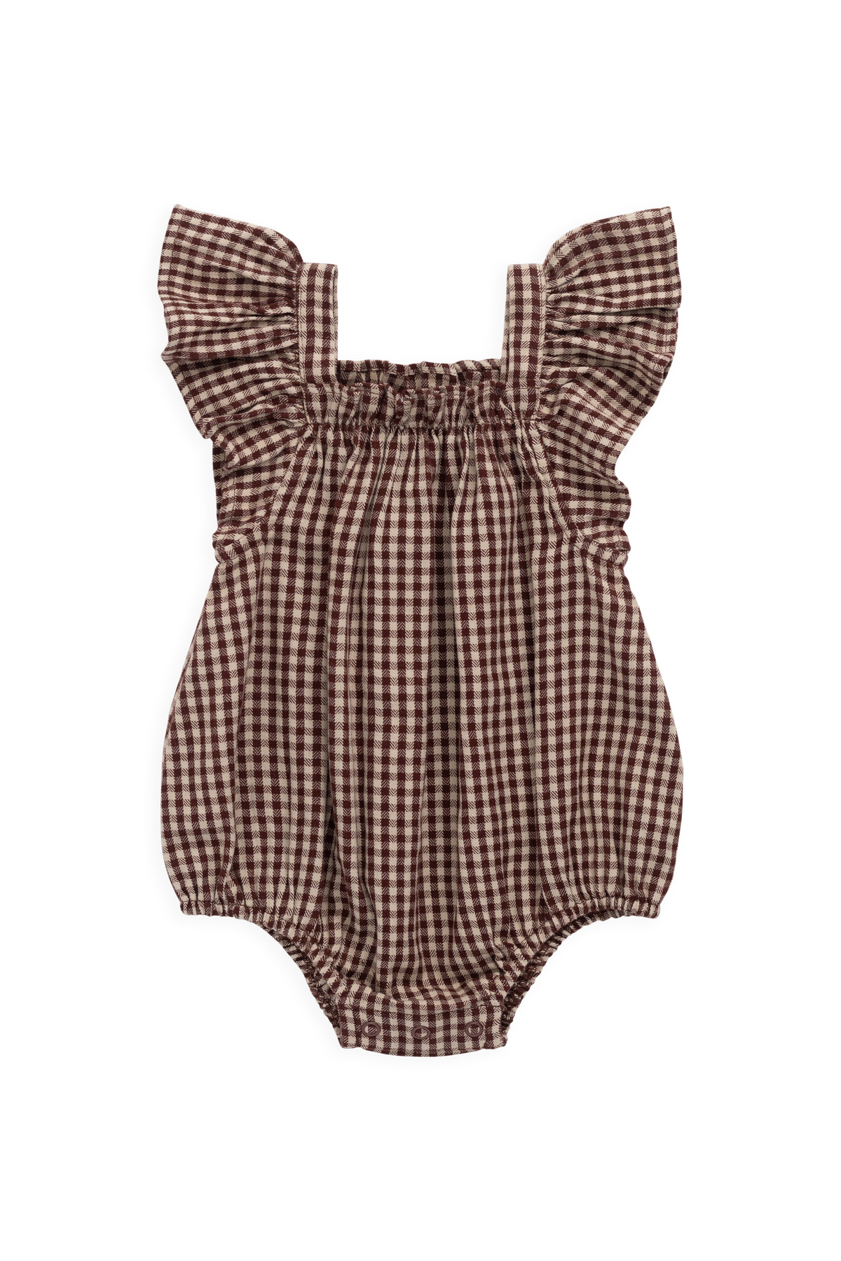 Organic Cotton Harriet Playsuit - Cinnamon Gingham - image 2