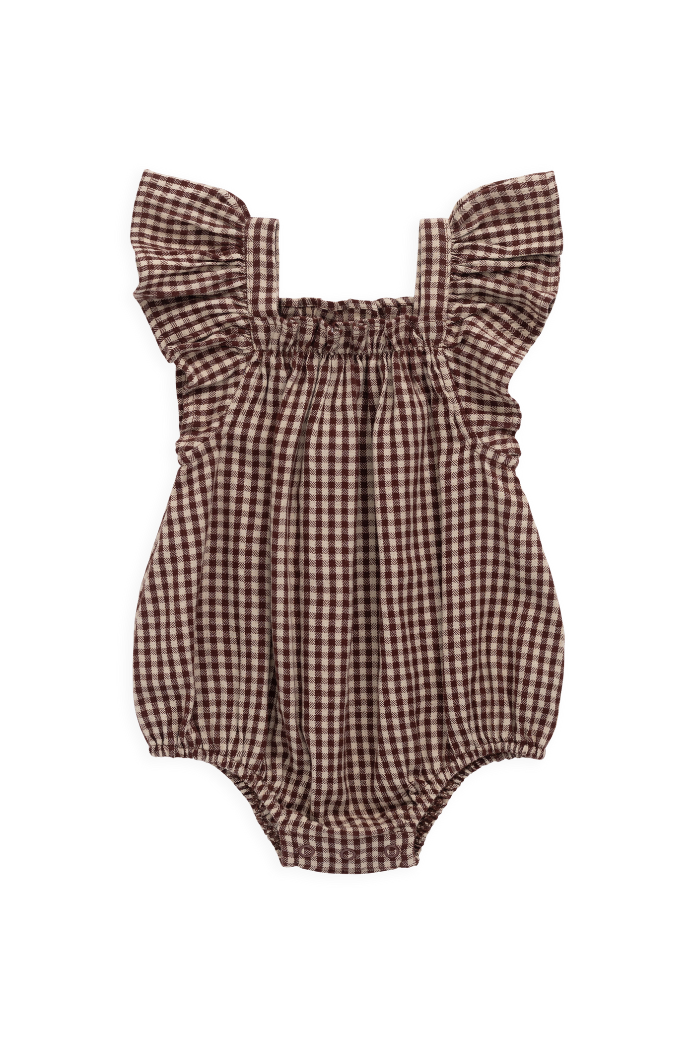 Organic Cotton Harriet Playsuit - Cinnamon Gingham
