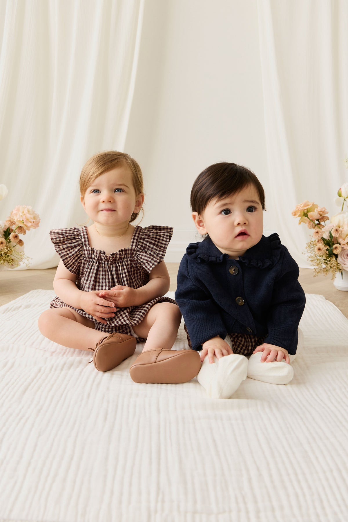 Organic Cotton Harriet Playsuit - Cinnamon Gingham - image 5