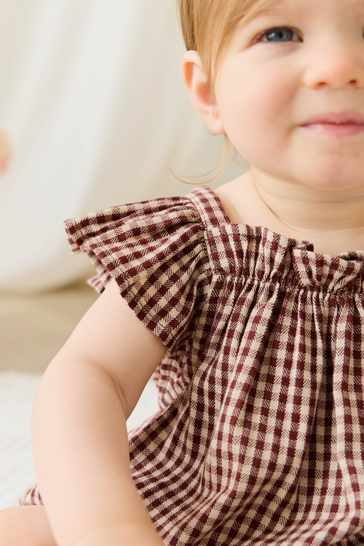 Organic Cotton Harriet Playsuit - Cinnamon Gingham - image 7