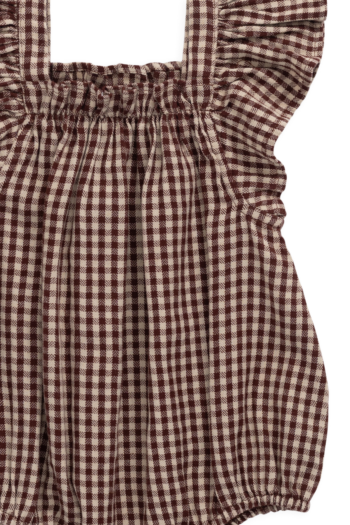 Organic Cotton Harriet Playsuit - Cinnamon Gingham - image 9