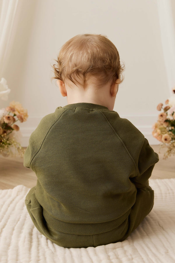 Organic Cotton Hayes Sweatshirt - Sicilian Olive Best Friends