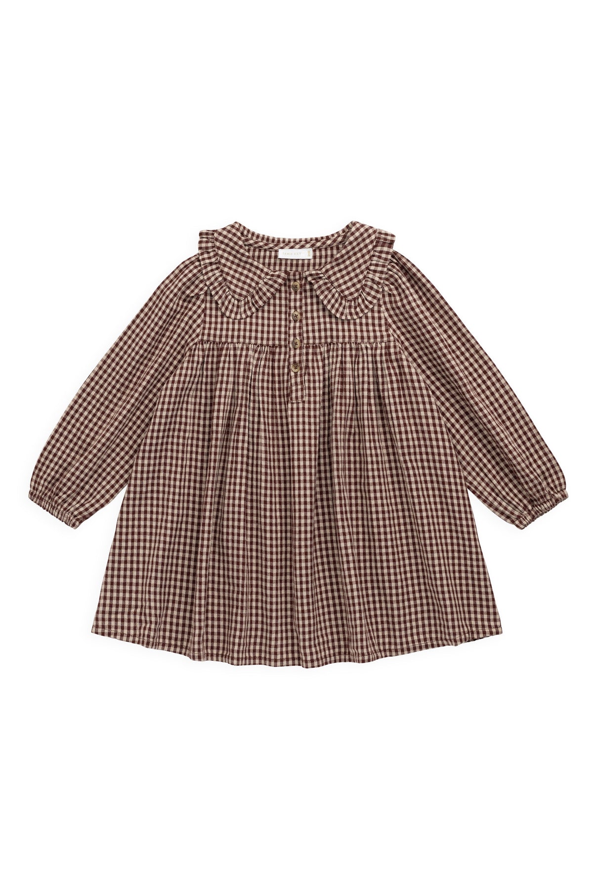 Organic Cotton Ira Dress - Cinnamon Gingham - image 2