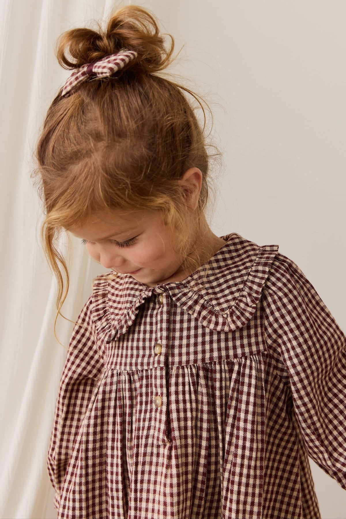 Organic Cotton Ira Dress - Cinnamon Gingham - image 4