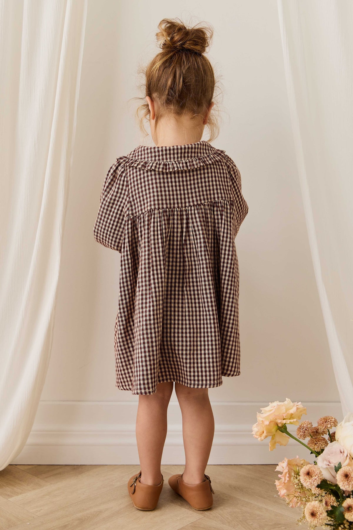 Organic Cotton Ira Dress - Cinnamon Gingham - image 6
