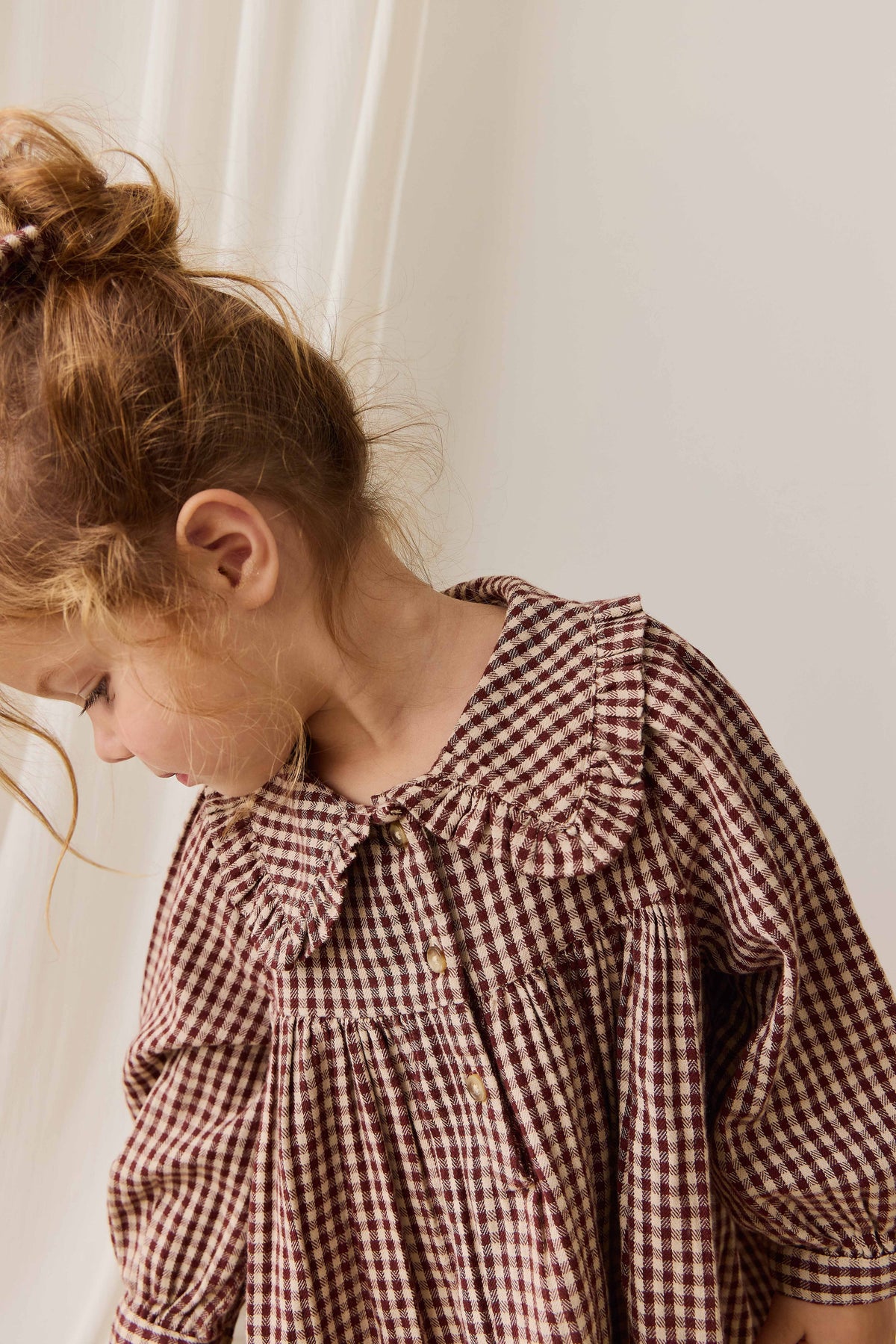 Organic Cotton Ira Dress - Cinnamon Gingham - image 7
