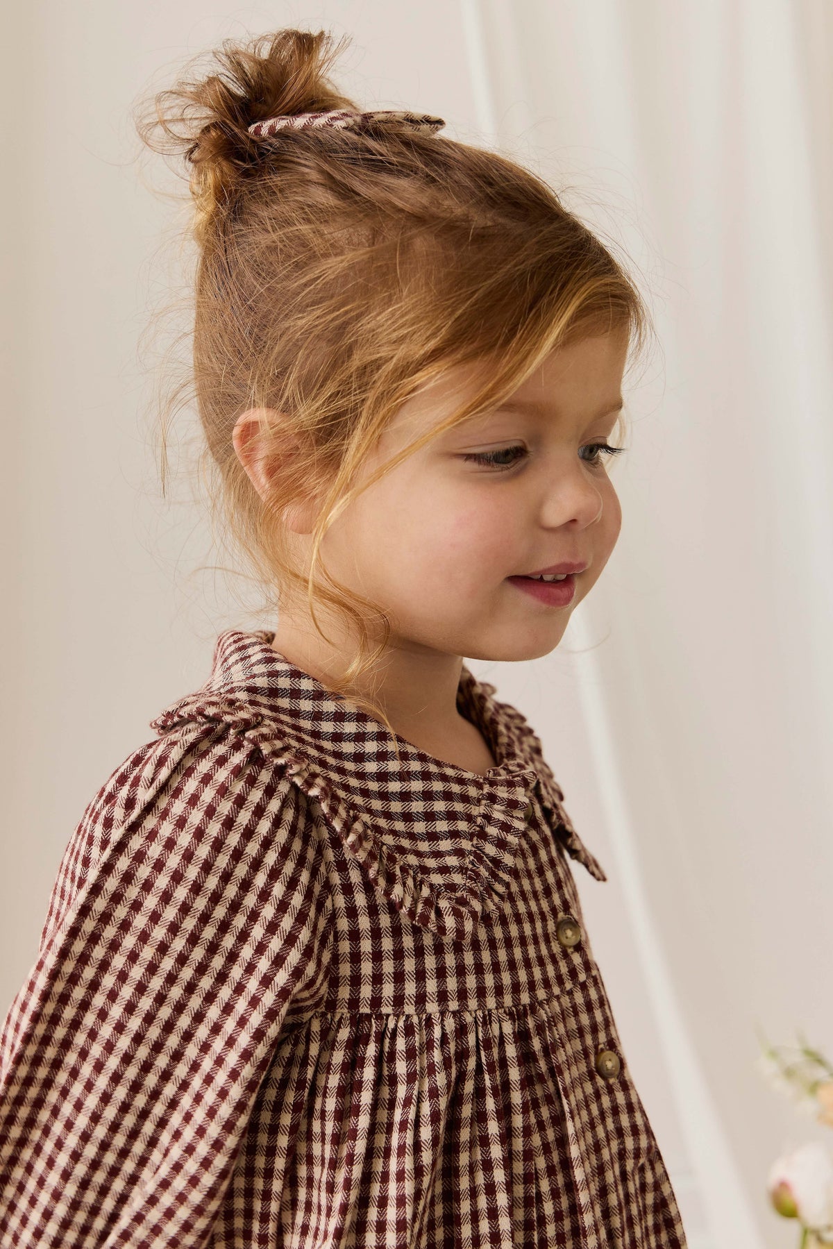 Organic Cotton Ira Dress - Cinnamon Gingham - image 8
