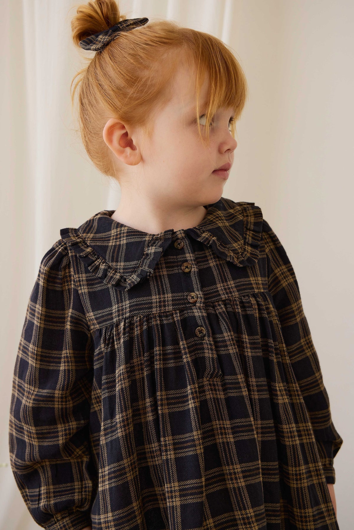 Organic Cotton Ira Dress - Woodland Check - image 14