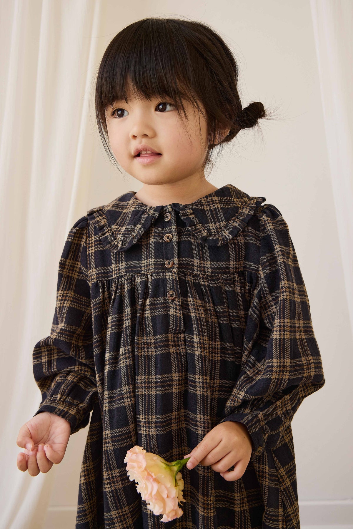 Organic Cotton Ira Dress - Woodland Check - image 15