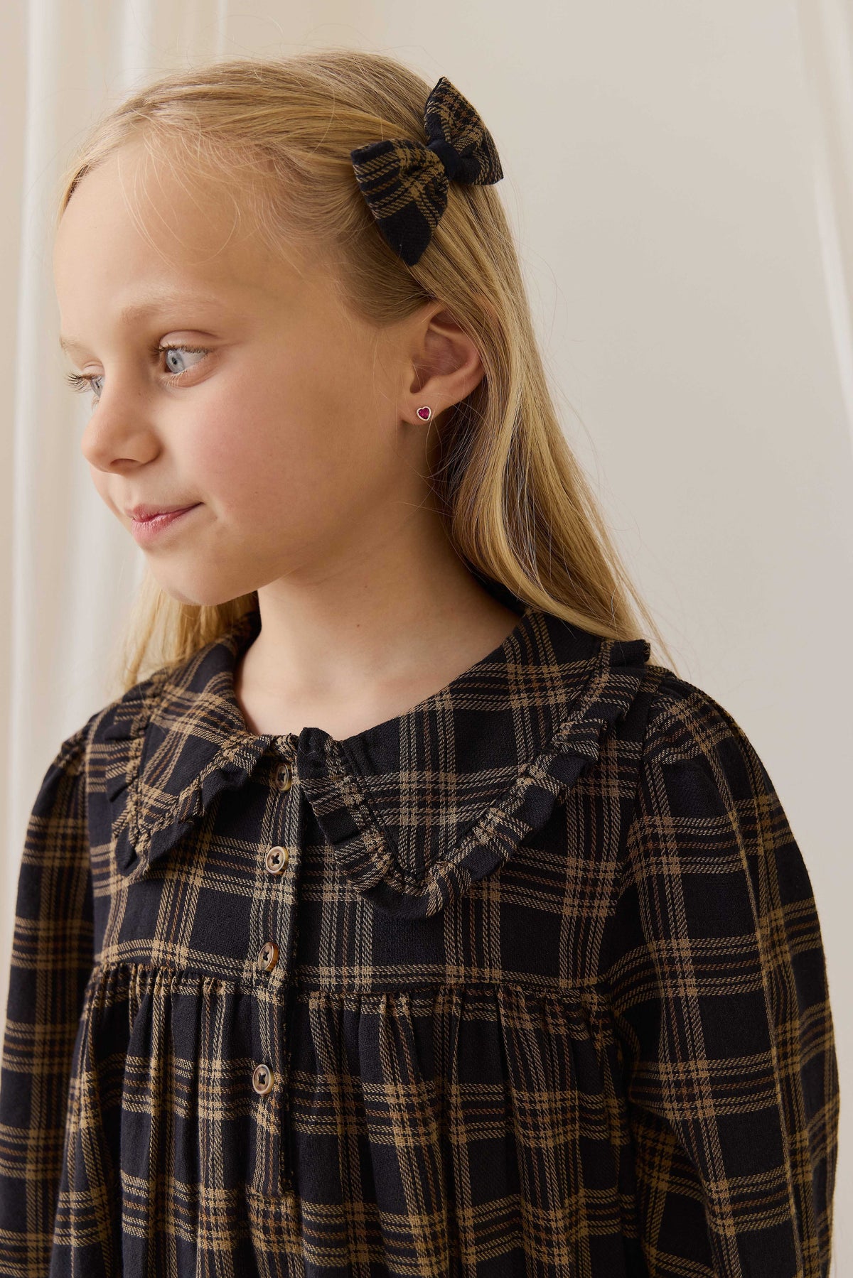 Organic Cotton Ira Dress - Woodland Check - image 17
