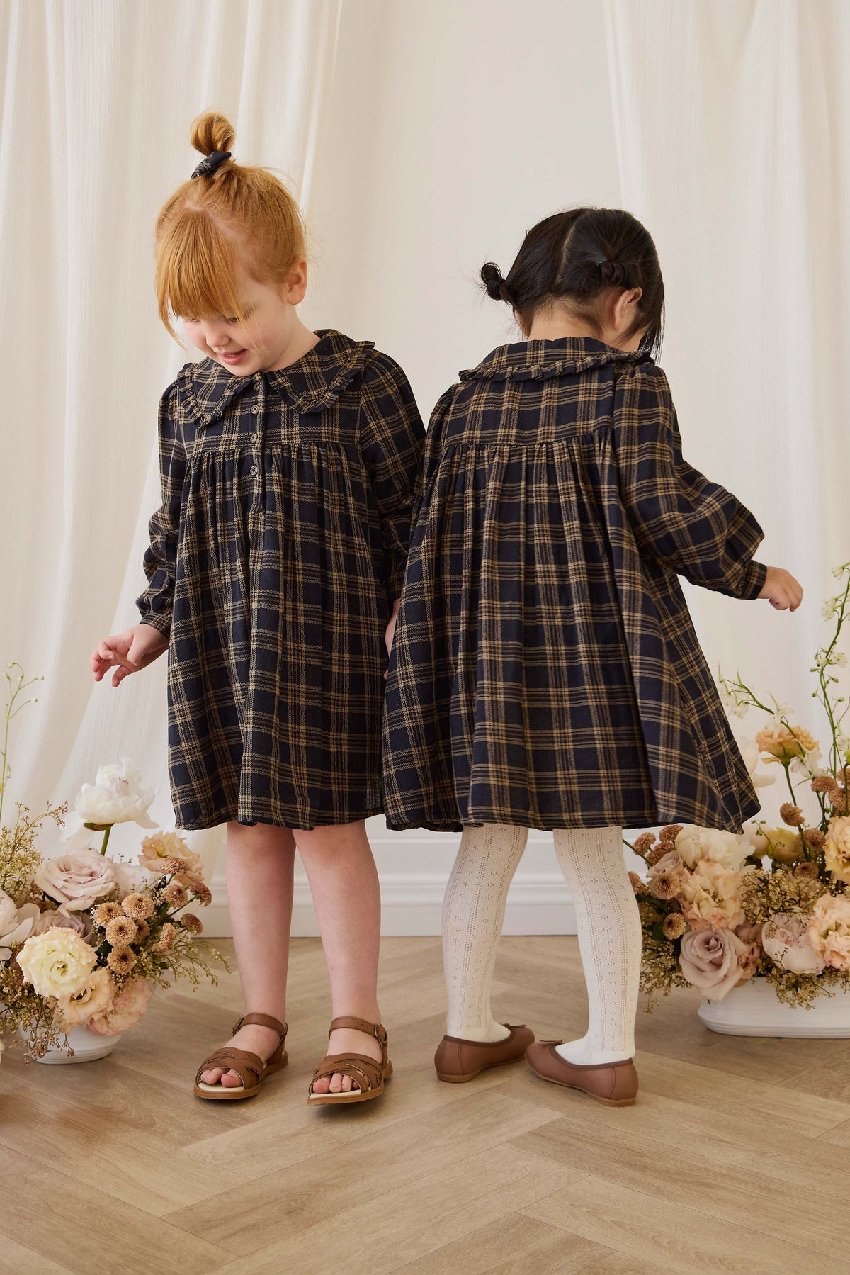 Organic Cotton Ira Dress - Woodland Check - image 4