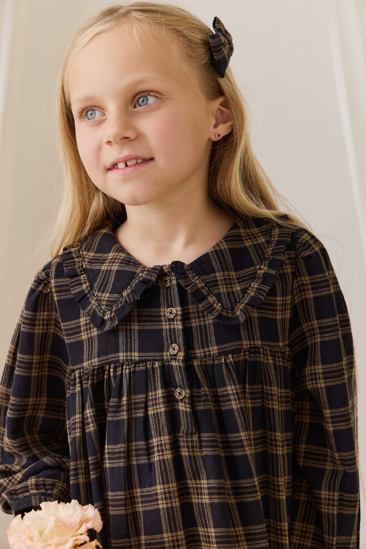 Organic Cotton Ira Dress - Woodland Check - image 8