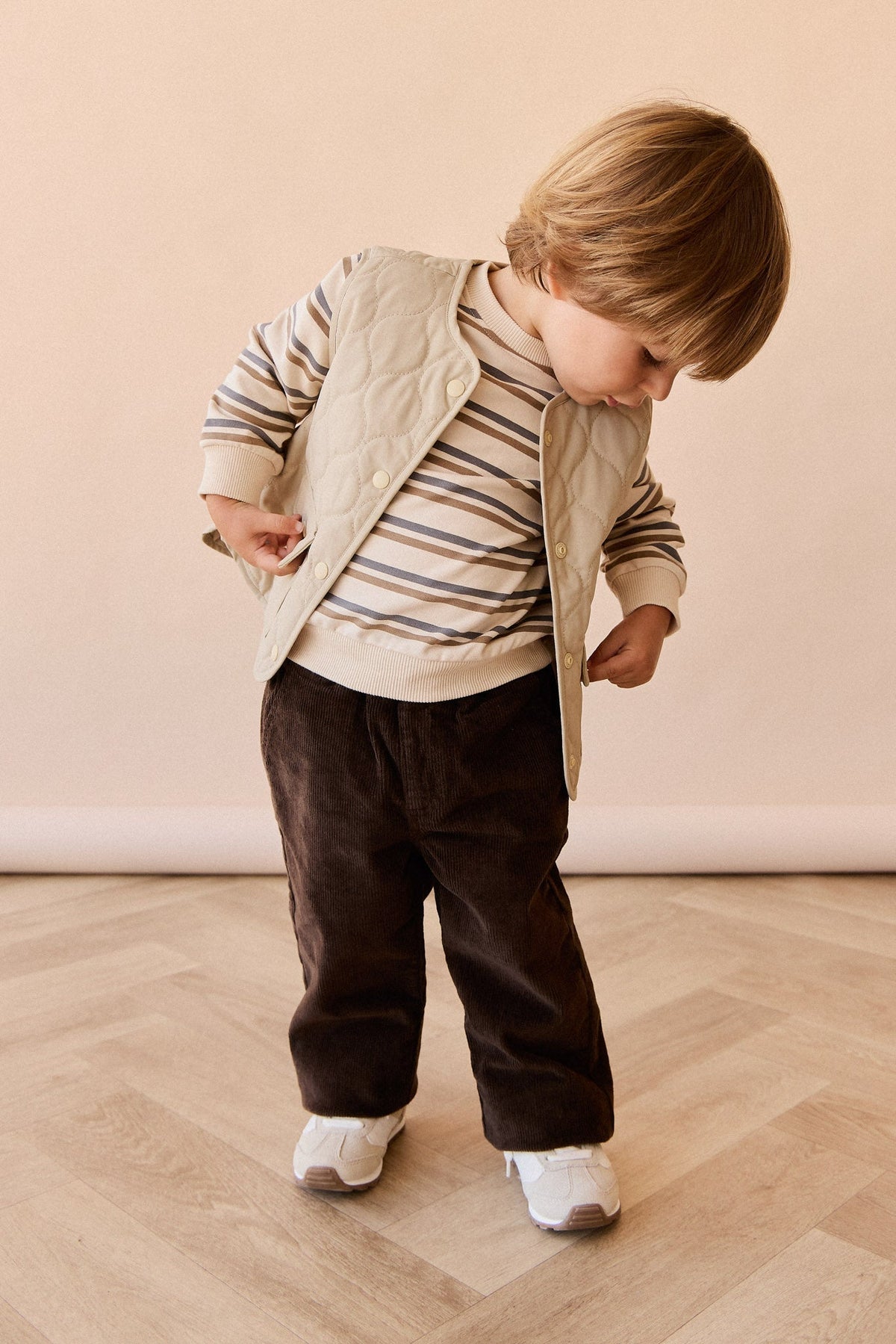 Organic Cotton Jalen Oversized Jumper - Raynor Stripe North Sea - image 5